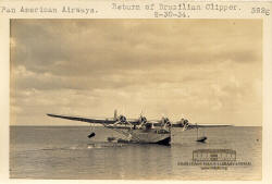 Return of Clipper Ship at Sunset. 1934