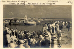 Pan American Airways. Crowd at Ramp, Watching China Clipper. 10-27-35 