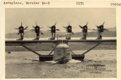 Do-X Flying Boat, Taxiing from Lake on Take Off