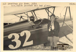 All American Air Meet, 1932 Mrs. Edith Descomb and Her Plane