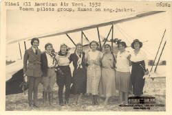 Miami All American Air Meet, 1932 Women Pilots Group, Names on Neg. Jacket.