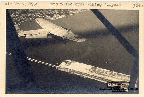 Air Meet, 1930 Ford Plane over Viking Airport