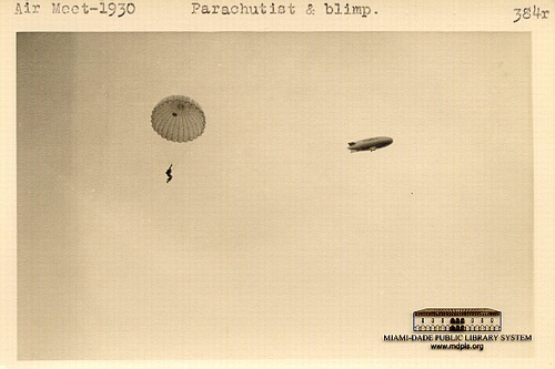 Parachutist & Blimp, 1930