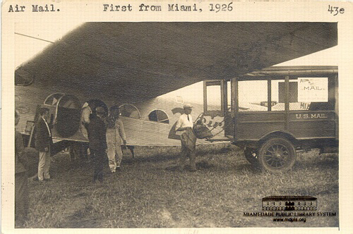 Air Mail.  First from Miami, 1926