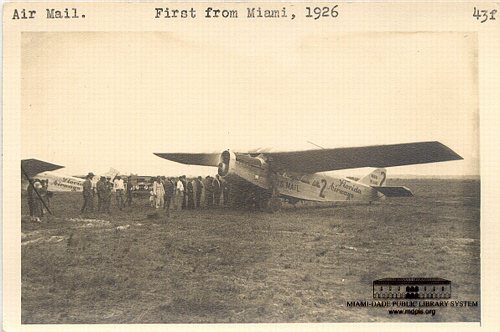Air Mail.  First from Miami, 1926