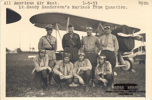 All American Air Meet. Lt. Sandy Sanderson's Marines from Quantico. 1-5-33