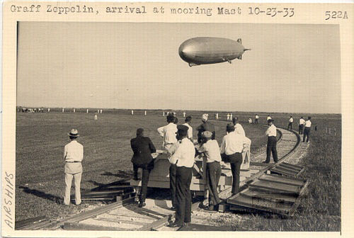 Graf Zeppelin: Arrival at Opa-Locka Field. 1933