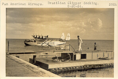 Pan American Airways. Brazilian Clipper Docking. 8-30-34