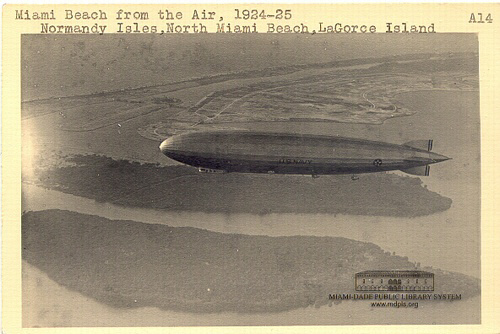 "Los Angeles" Over Normandy Isle & N.M.B. 1925
