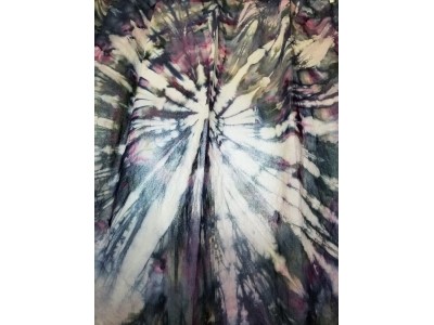 Ice spiral dyed  shower curtain.