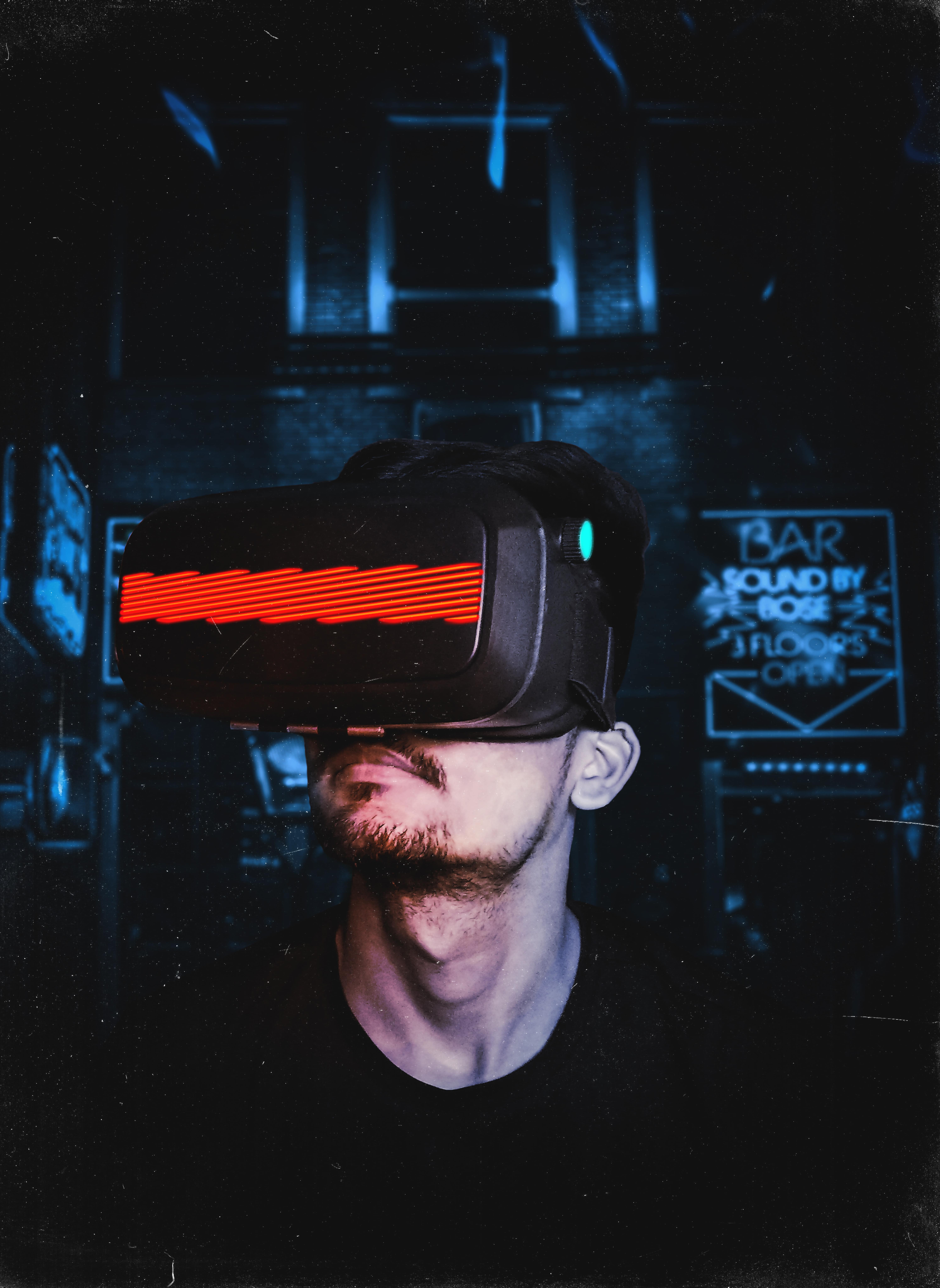 guy wearing VR Headset