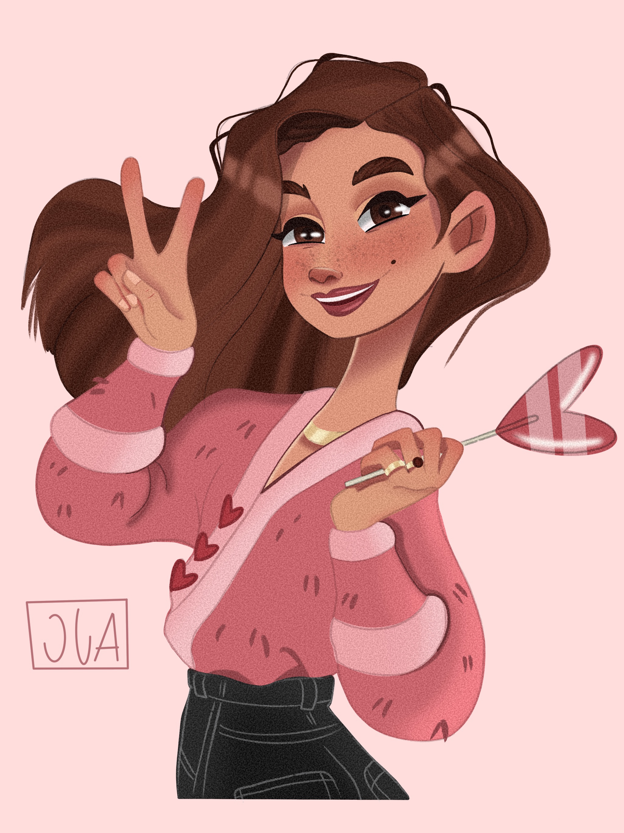 Character drawing for valentines day