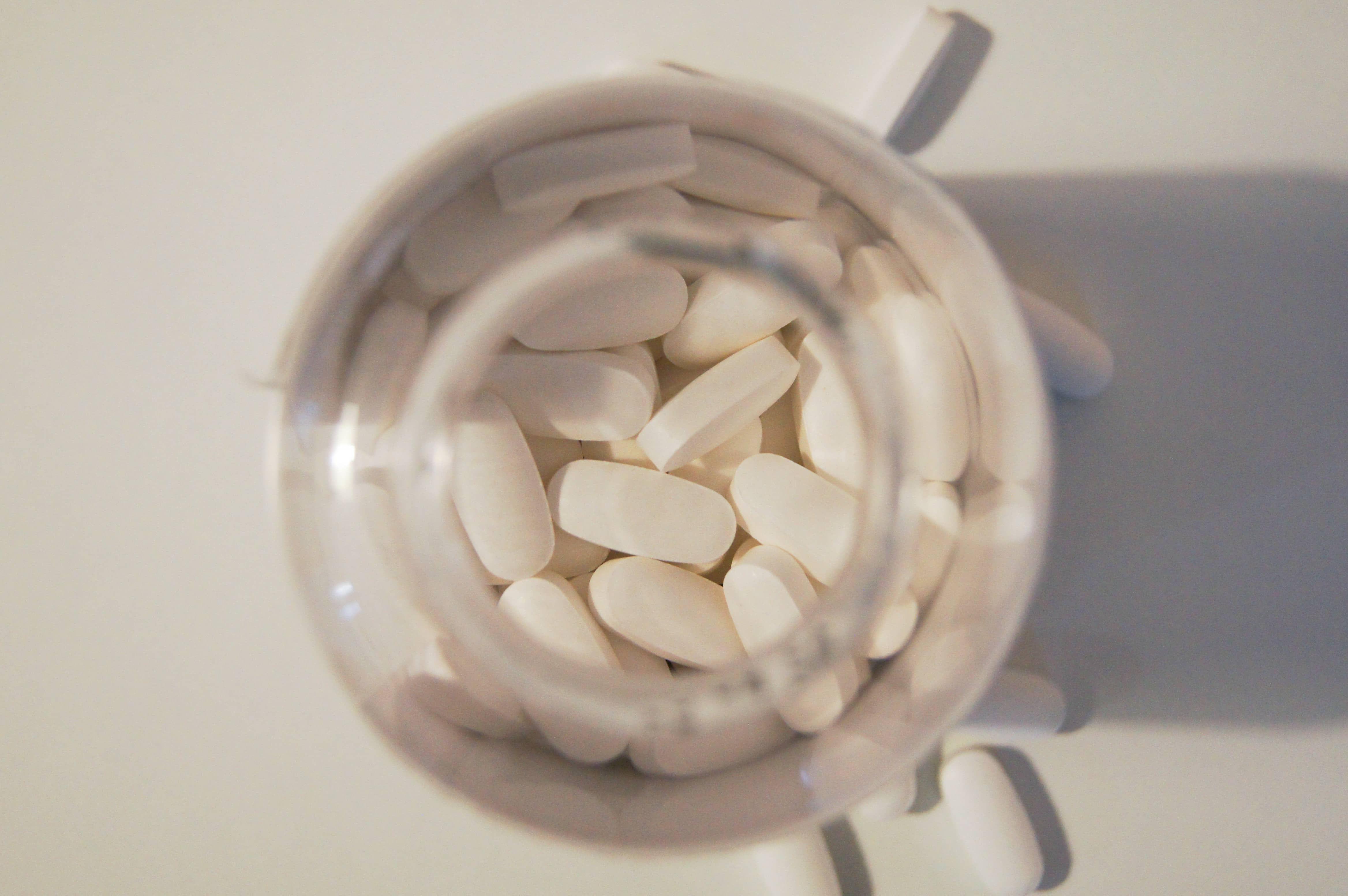 Bottle filled with capsules