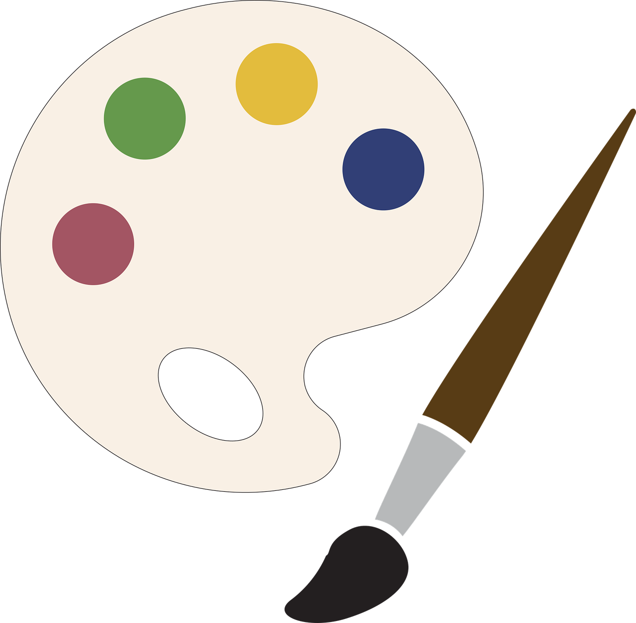 paintbrush and paint palette