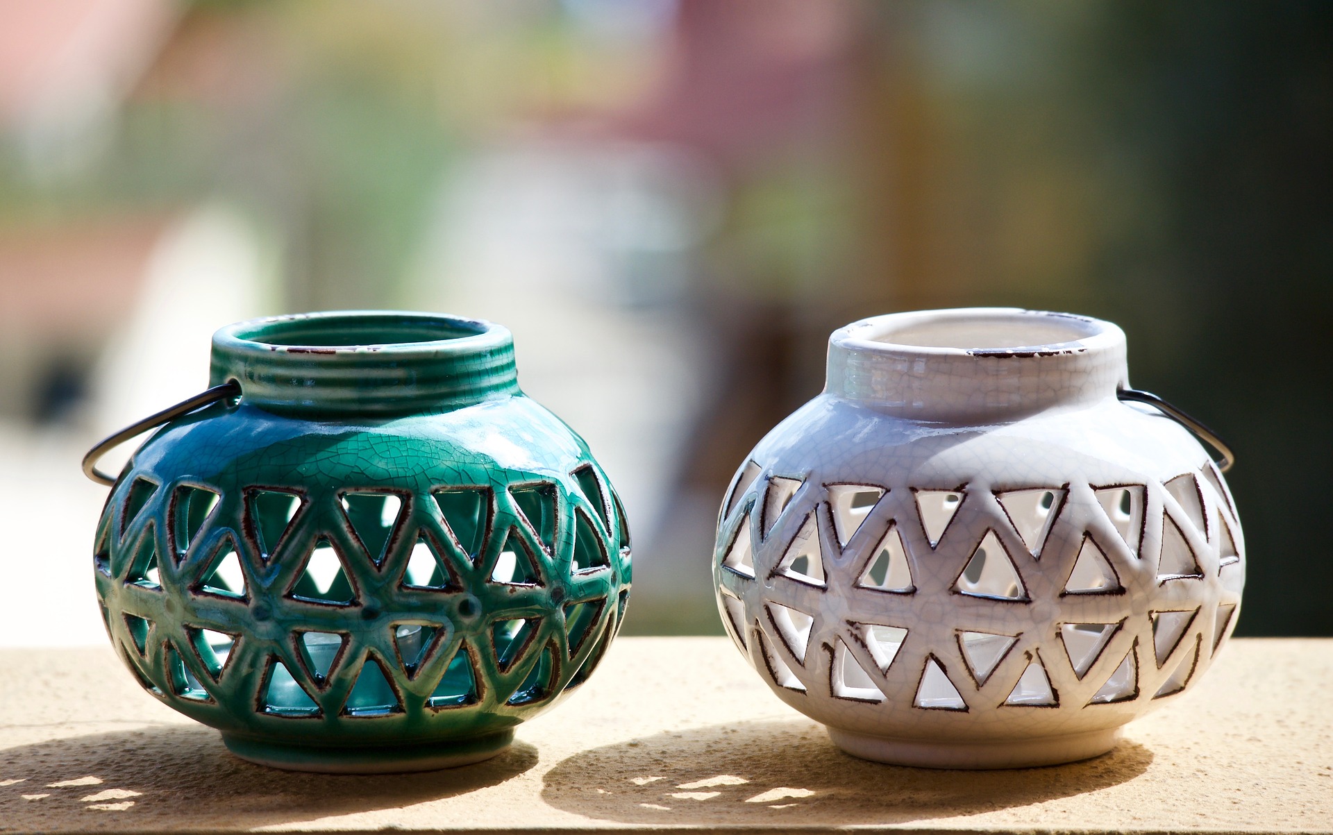ceramic candle holders