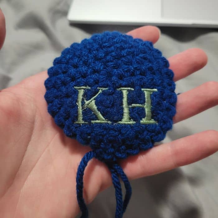 Letters Embroidered on Yarn
