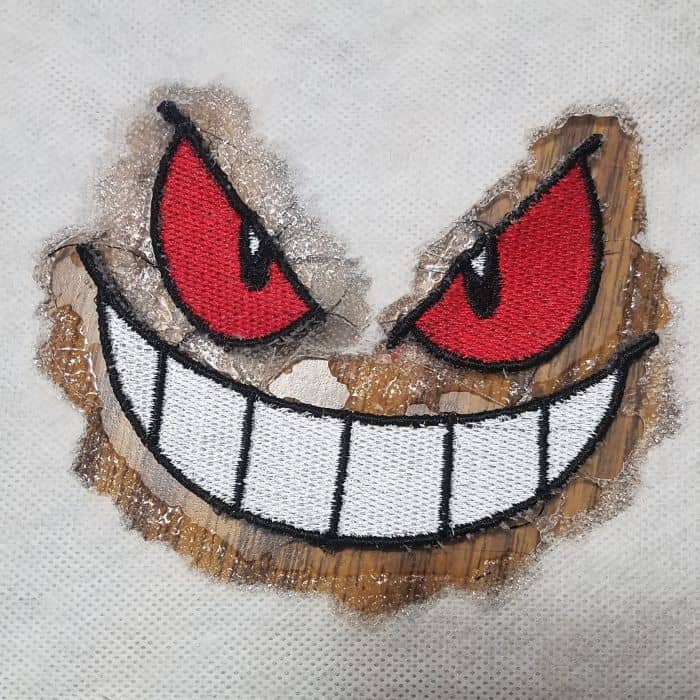 Embroidered Eyes on Interfacing