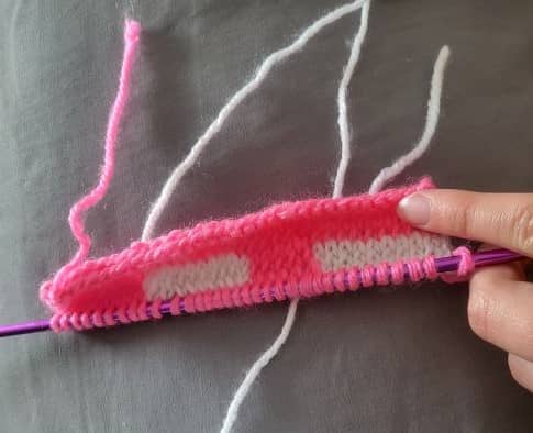 knitted color swatch