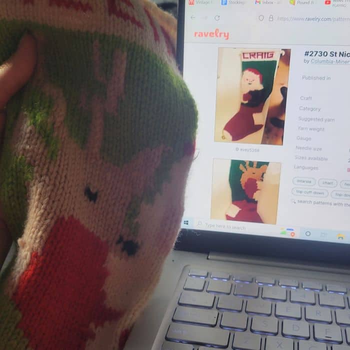 Old Stocking with Instructions