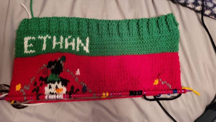 Stocking with Snowman Head