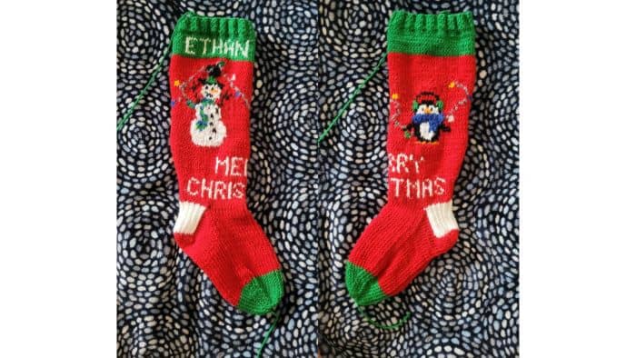 Stocking Front and Back