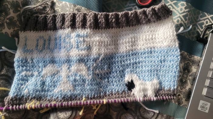 Stocking Name and Angel Design