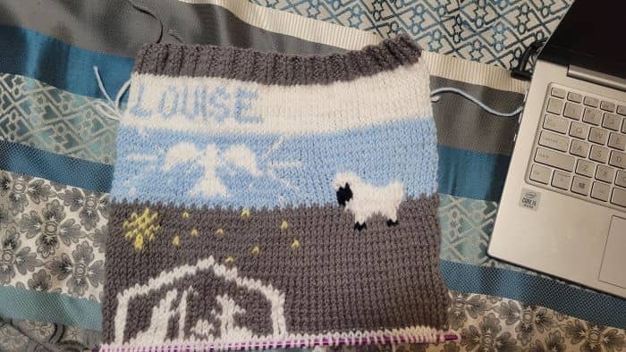 Stocking Nativity Design