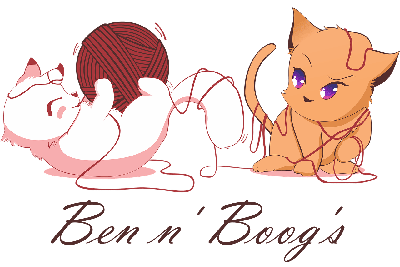 Cartoon Cats with Yarn