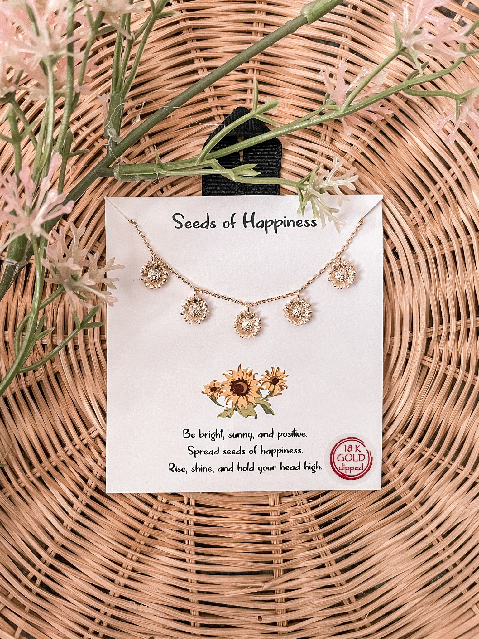 Sunflower necklace