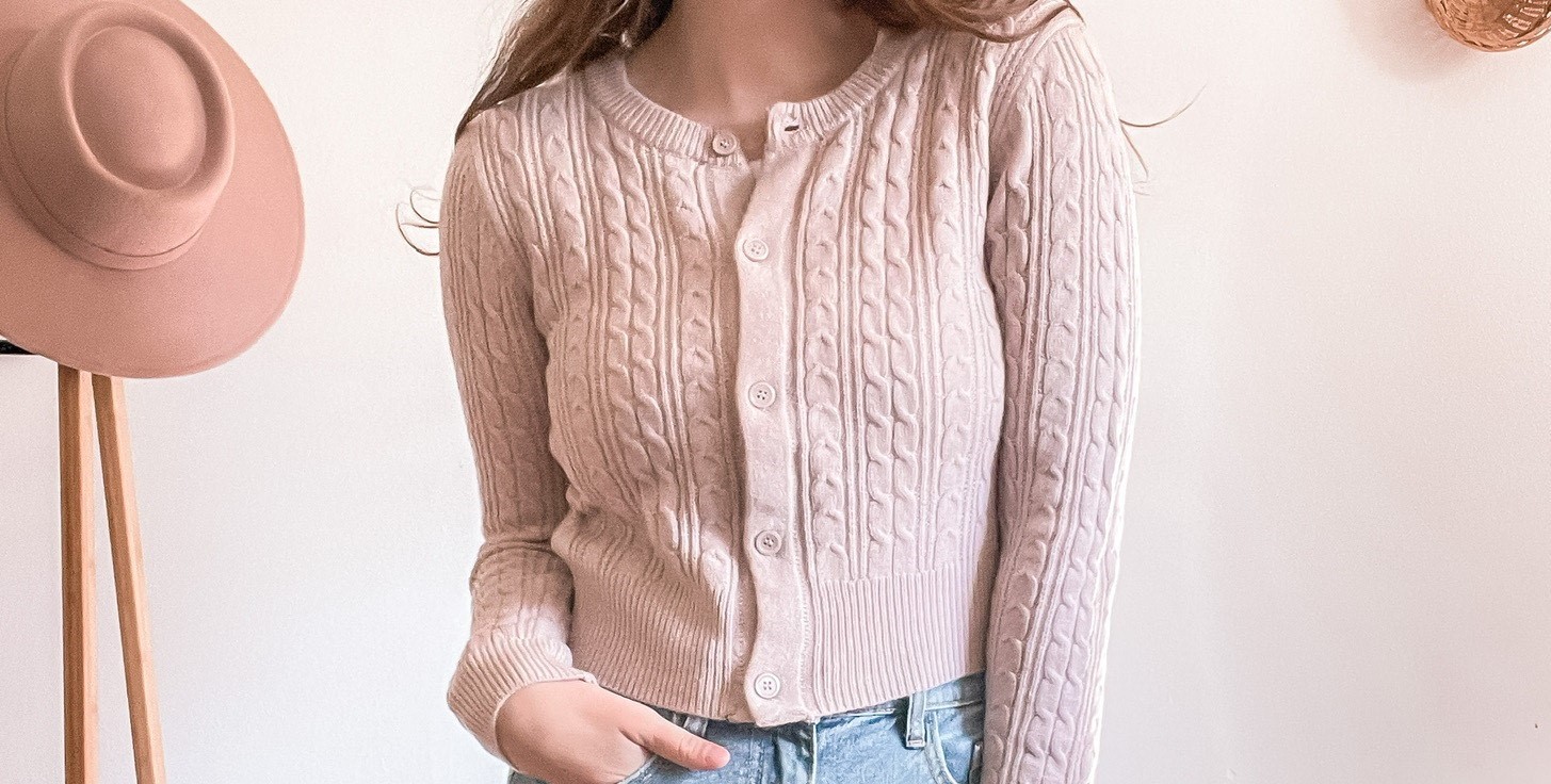 Tan cardigan