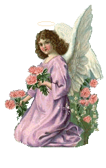 Angel in Pink picking flowers 