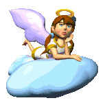  Angel on cloud looking up 