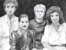 80s Queen, pencil drawing