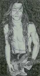 Pencil drawing of Nuno Bettencourt