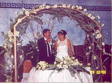 arco de guia con flor natural