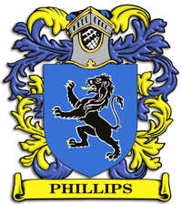 phillips crest arms coat shield phillip descends branch interest general know added