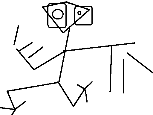 blind man running