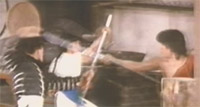 Chiang Sheng, Philip Kwok and Lu Feng in another climactic battle