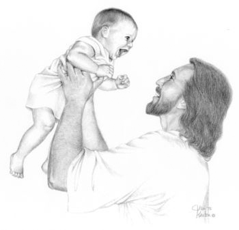 Jesus with baby.