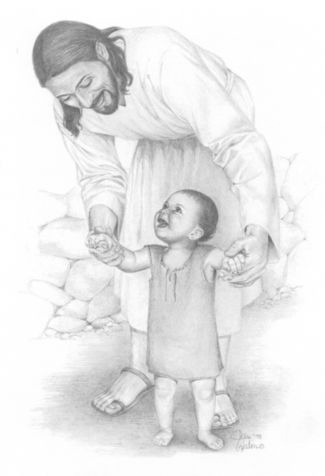 Jesus with toddler.