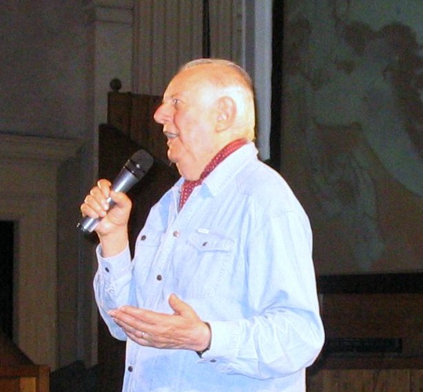 Dario Fo nell'Aula Magna S.Lucia, Universit� di Bologna, 2006