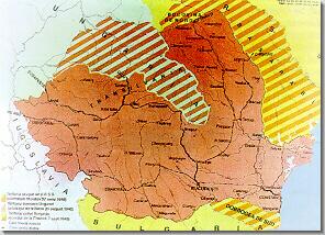 Romania's map of the '40s