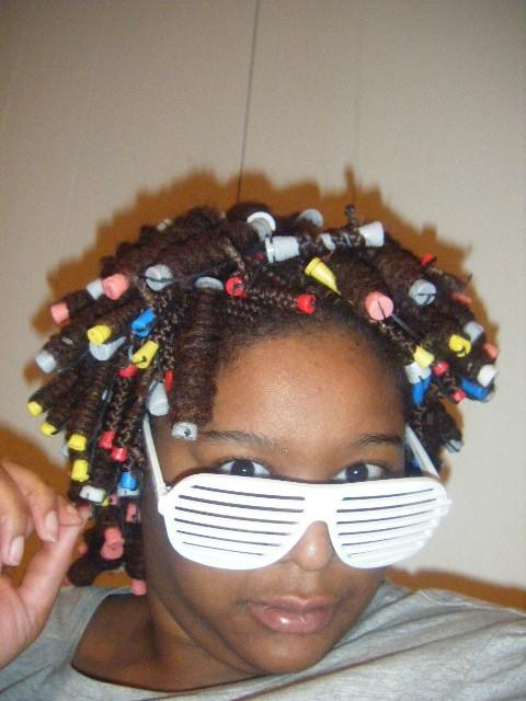 Curly Locs and Kanye Shutter Shades