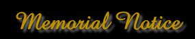Memorial Notice