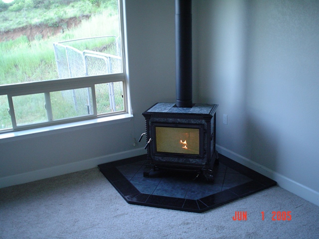 Our first fire.&nbsp; Had to build 6 small fires before really stoking it.