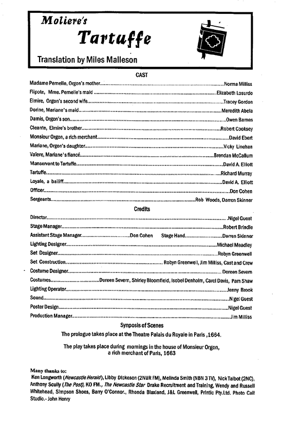 Tartuffe program 2