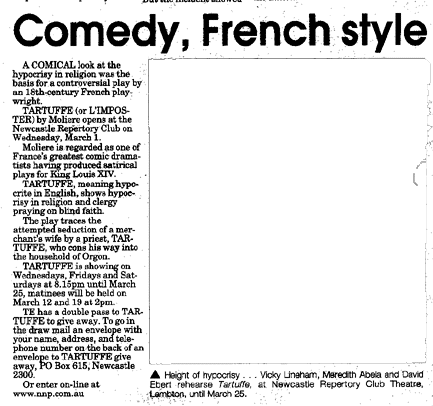 Tartuffe 'The Post' 1 March 2000