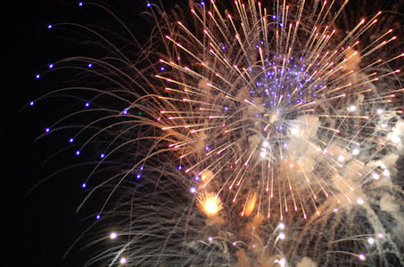 Fireworks at End of Race
