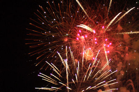 Fireworks at End of Race