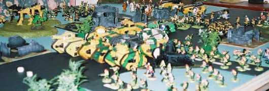Wide angle shot of Imperial armour